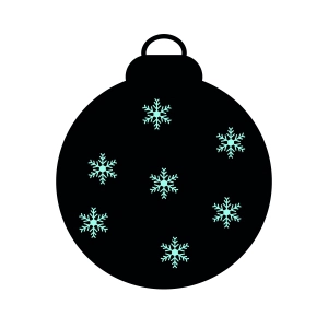 Christmas Tree Ornaments with Snowflakes SVG, Christmas Bauble SVG Vector Files Snowflake SVG