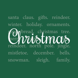 Christmas Words SVG, PNG Christmas SVG