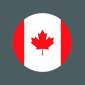 Circle Canada Flag SVG Vector File, Canada Flag Icon SVG Flag SVG
