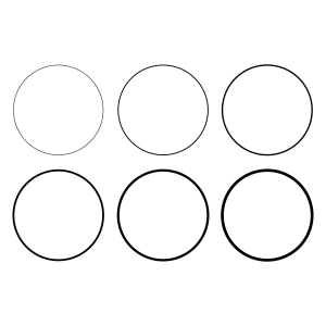 Circle Frame Different Thickness SVG Objects and Shapes