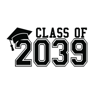 Class of 2039 SVG, Graduation Cut File for Cricut & Silhouette Graduation SVG