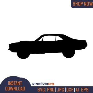 Classic Muscle Car Silhouette Svg