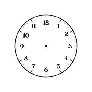 Clock Face SVG, Clock Template Cutting Files Vector Objects