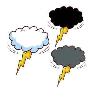 Lightning Cloud SVG File, Lightning SVG Vector Instant Download Sky/Space