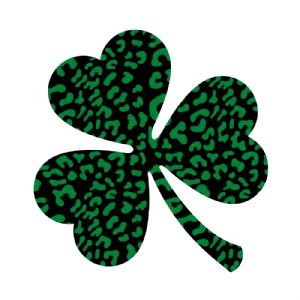 Leopard Clover SVG, Pattern Shamrock SVG St Patrick's Day SVG