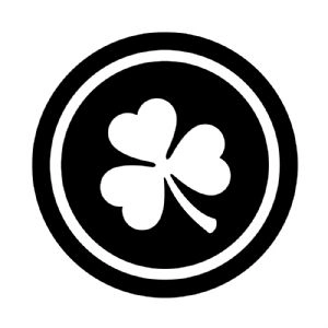 Black Clover Circle Frames SVG, Shamrock Logo SVG St Patrick's Day SVG