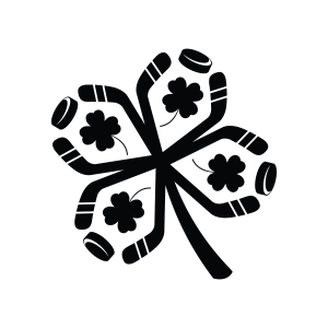 Clover Shape Hockey Sticks SVG, 4 Leaf Shamrock Hockey SVG Shamrock SVG