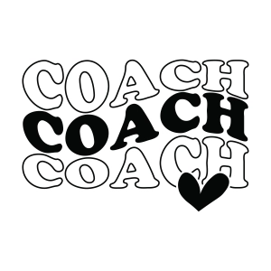 Coach SVG, Wavy Stacked Coach SVG Sports SVG