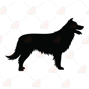 Collie Silhouette SVG – Border Collie Dog Silhouette