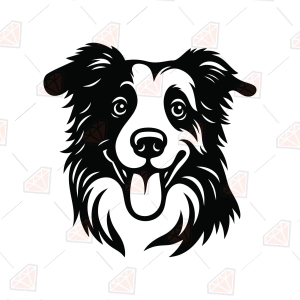 Collie SVG – Collie Dog Head SVG