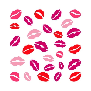 Different Color Lips Pattern SVG, Kisses SVG Vector Files Backgrounds and Patterns SVG