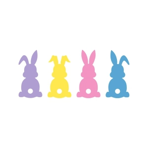Colorful Easter Bunny SVG Cut File Easter Day SVG