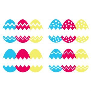 Colorful Easter Eggs SVG Bundle Easter Day SVG