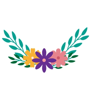 Colorful Flower SVG, Clipart Instant Download Free SVG