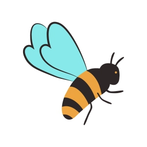 Colorful Honey Bee PNG, Bee SVG Clipart Bee SVG