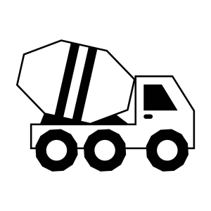 Concrete Mixer Truck SVG 