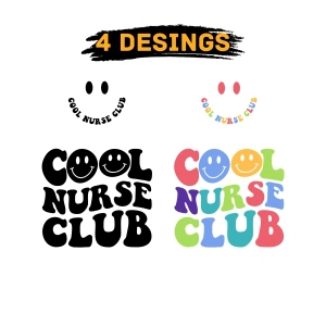 Cool Nurse Club SVG Bundle, Trendy Nurse SVG Nurse SVG