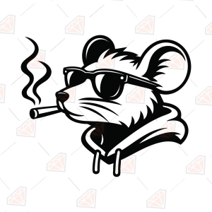 Cool Rat SVG - Funny Rat with Sunglasses Cut File