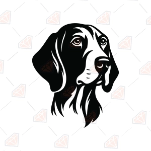 Coon Dog SVG – Coonhound Head Silhouette
