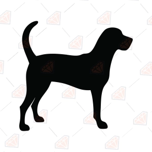 Coonhound Silhouette SVG – Coonhound SVG Cut File