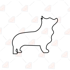 Corgi Outline SVG – Corgi Dog Line Art Cut File