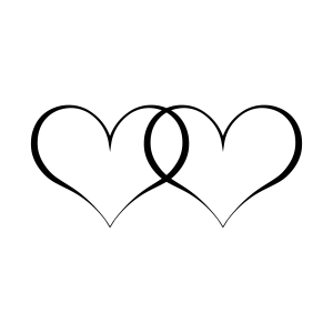 Couple Heart SVG, Love Hearts SVG Clipart Love SVG