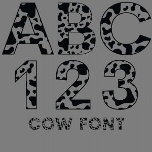 Cow Alphabet & Font SVG, Leopard Font SVG Cut File Cow SVG