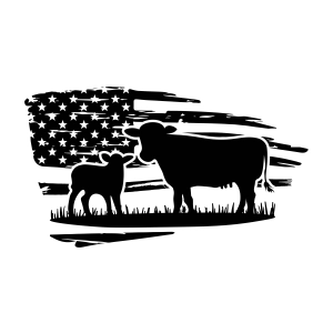 Cow American Flag SVG, USA Cow Cut File Cow SVG