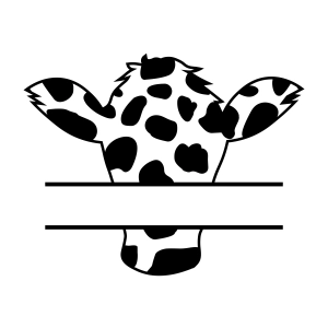 Cow Print Monogram SVG, Cow Head Cow SVG