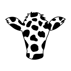 Cow Head with Cow Print SVG, Cow Spot Cow SVG