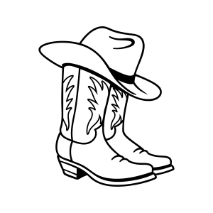 Cowboy Boot SVG Vector Illustration