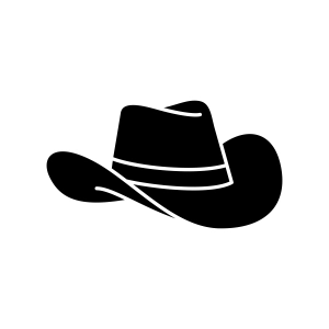 Cowboy Hat SVG Cut and Clipart File, Instant Download Vector Objects