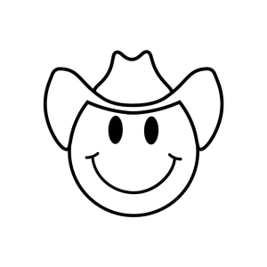 Cowboy Smiley Face SVG, Cowboy Emoji SVG and PNG Files Icon SVG