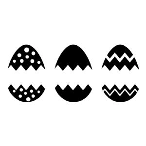 Cracked Black Easter Eggs SVG Bundle, PNG, JPG Files Easter Day SVG