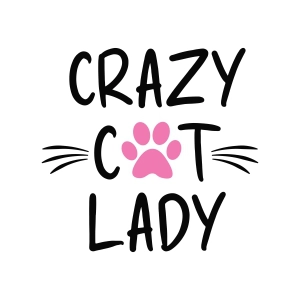 Crazy Cat Lady SVG Cut File, Cat Mom SVG | PremiumSVG