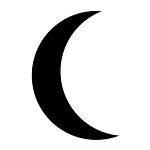 Crescent Moon SVG, Crescent Moon Vector Instant Download Drawings