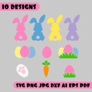 Cricut Easter Bunny SVG, Easter SVG Bundle Easter Day SVG