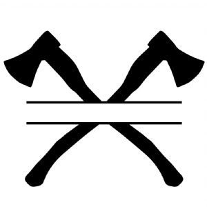 Crossed Axes Monogram SVG, Axe Monogram Instant Download Kayak SVG