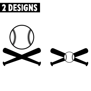 Crossed Baseball Bats SVG, Instant Download Baseball SVG