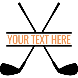 Crossed Golf Clubs Monogram SVG, Golf SVG Monogram Golf SVG