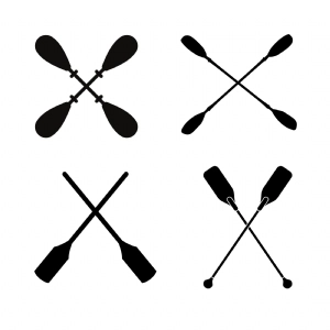 Crossed Kayak Paddles SVG Cut Files Kayak SVG