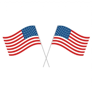 Crossed USA Flags SVG, Vector and Clipart Files Flag SVG