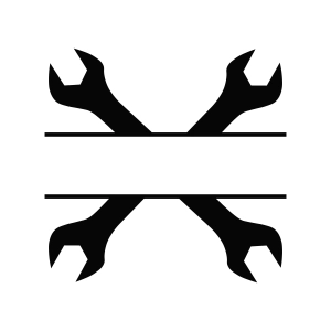 Mechanic logo monogram Wrench tools Car repair service SVG