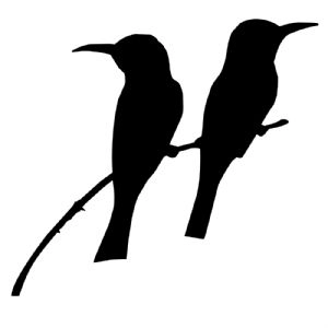 Crows on Branch Silhouette, Crows SVG Instant Download Bird SVG