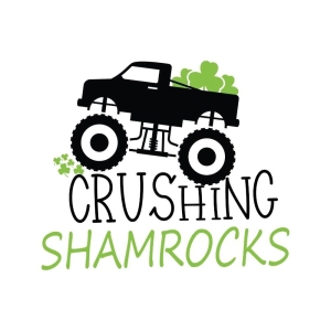 Crushing Shamrocks SVG, Clover Truck SVG St Patrick's Day SVG