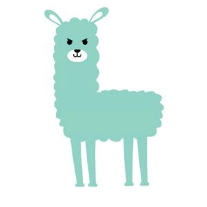 Cute Angry Llama SVG, Cute Llama Vector Instant Download Farm Animals SVG
