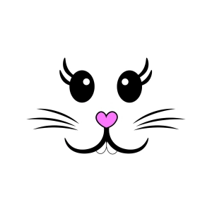 Cute Bunny Face SVG Cut File Easter Day SVG