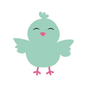 Cute Chick SVG Design, Baby Chick Silhouette Easter Day SVG