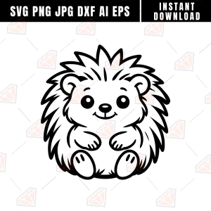 Cute Hedgehog SVG, Hedgehog Cut File Svg