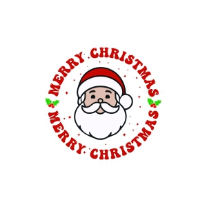 Cute Christmas SVG with Santa Face Christmas SVG